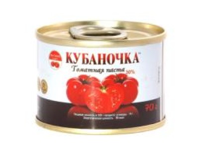 Томатная паста Кубаночка 70гр ж/б