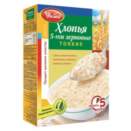 Увелка Хлопья 5-и зерновые тонкие 350г