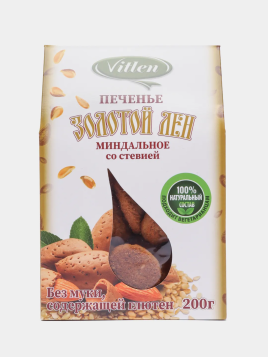 Печенье Vitlen Золотой Лен миндальное со стевией 200гр