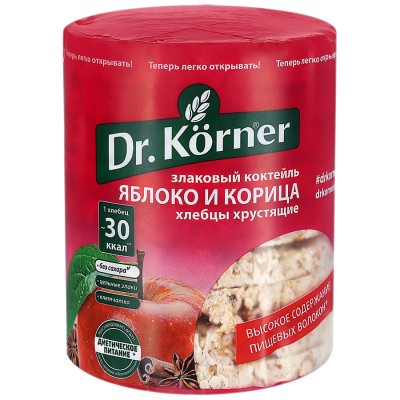 Хлебцы "Dr.Korner" Злаковый коктейль яблоч.с корицей 90г
