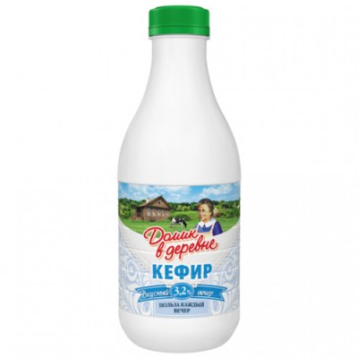 БЗМЖ Кефир 3,2% Домик в деревне 900г. ПЭТ