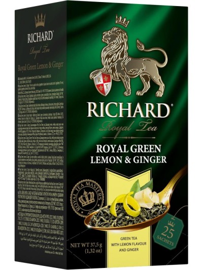 Чай Ричард зеленый  Лимон и имбирь 25пак