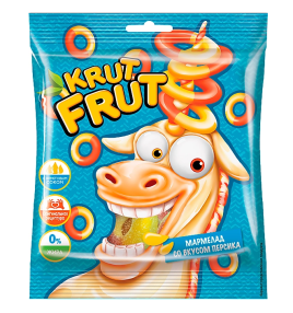 Жевательный мармелад Крут Фрут Колечки со вкусом персика 70г