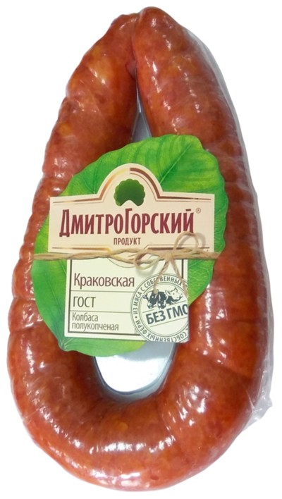 Колбаса Краковская п/к Гост в/у 350г БГ Дмитрогорск