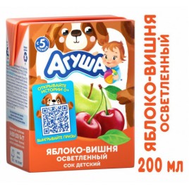 Сок Агуша яблоко-вишня осв.. т/п 200 мл
