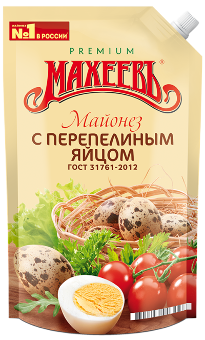 Майонез Махеевъ с перепел.яйцом дой-пак 800мл