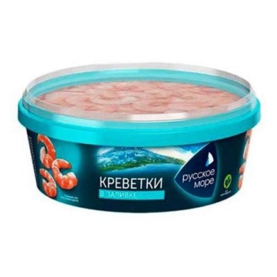 Мясо креветки в заливке пл/б 180гр Русское море