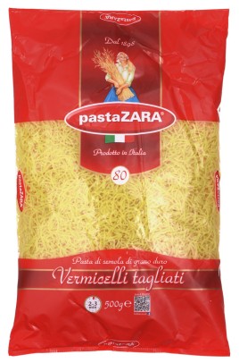 Паста Зара Макаронные изделия Вермишель №80 500г