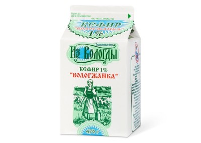 БЗМЖ Кефир Вологжанка 1% 470мл ВМК