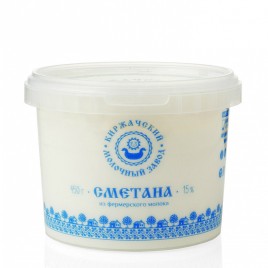 БЗМЖ Сметана 15% ГОСТ 450гр./КМЗ/