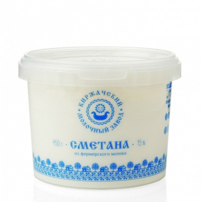 БЗМЖ Сметана 15% ГОСТ 450гр./КМЗ/