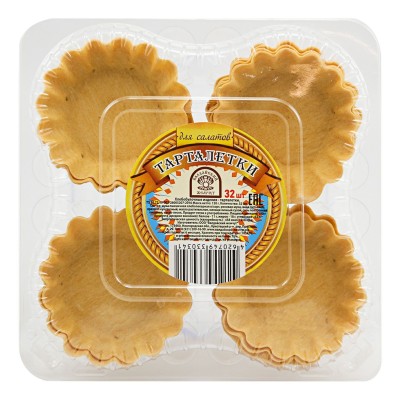 Тарталетки Валдайский жемчуг для салатов 130 гр 32шт